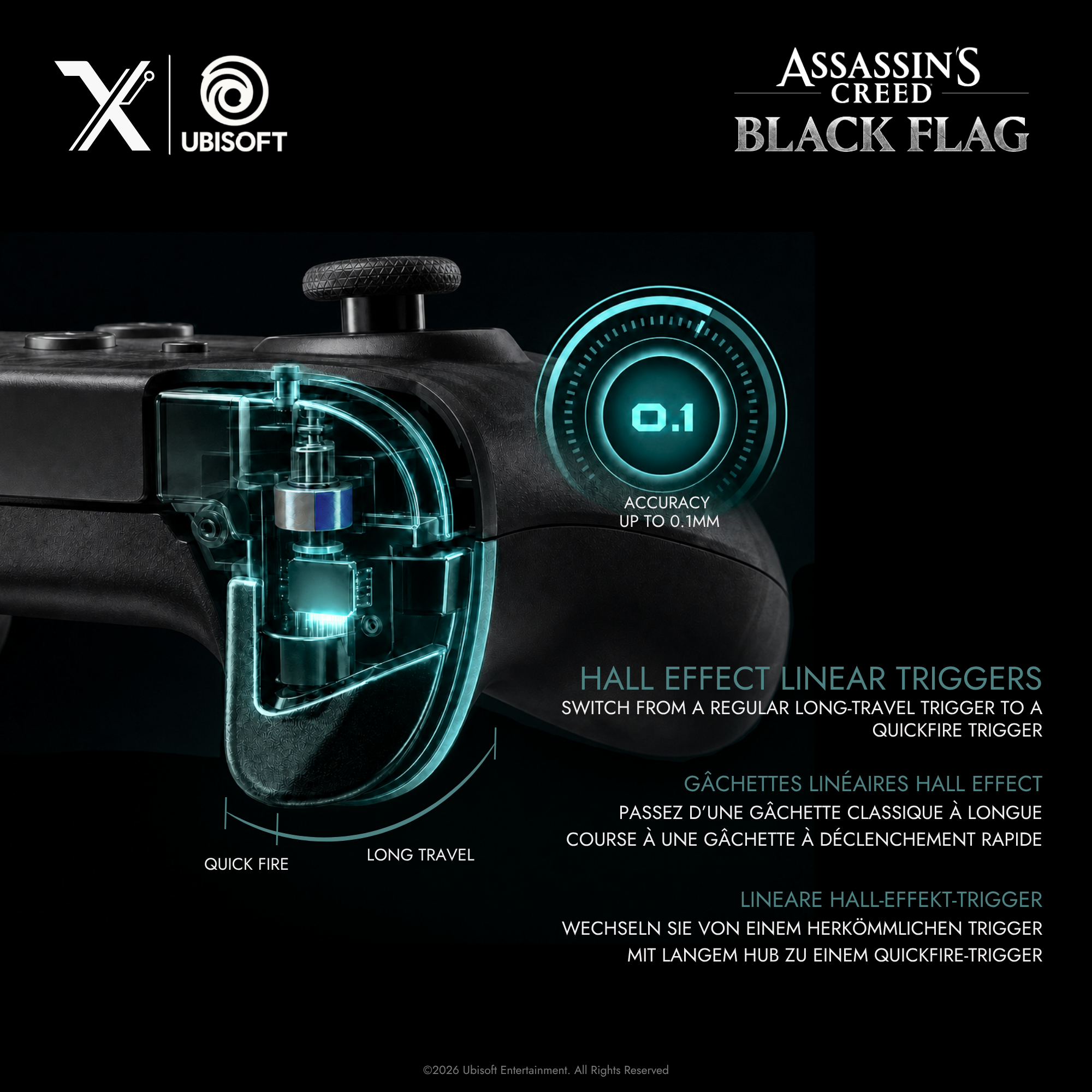 Lexip X Ubisoft Assassin's Creed Black Flag: Resynced Wireless Controller