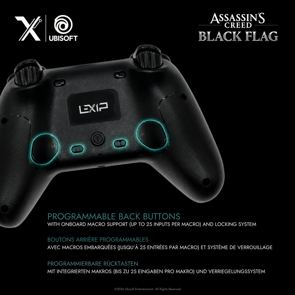 Lexip X Ubisoft Assassin's Creed Black Flag: Resynced Wireless Controller