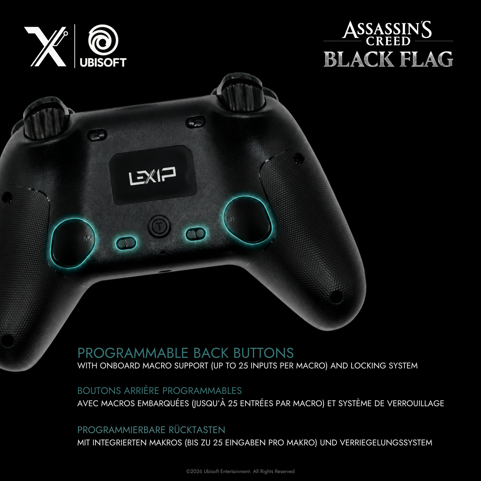 Lexip X Ubisoft Assassin's Creed Black Flag: Resynced Wireless Controller