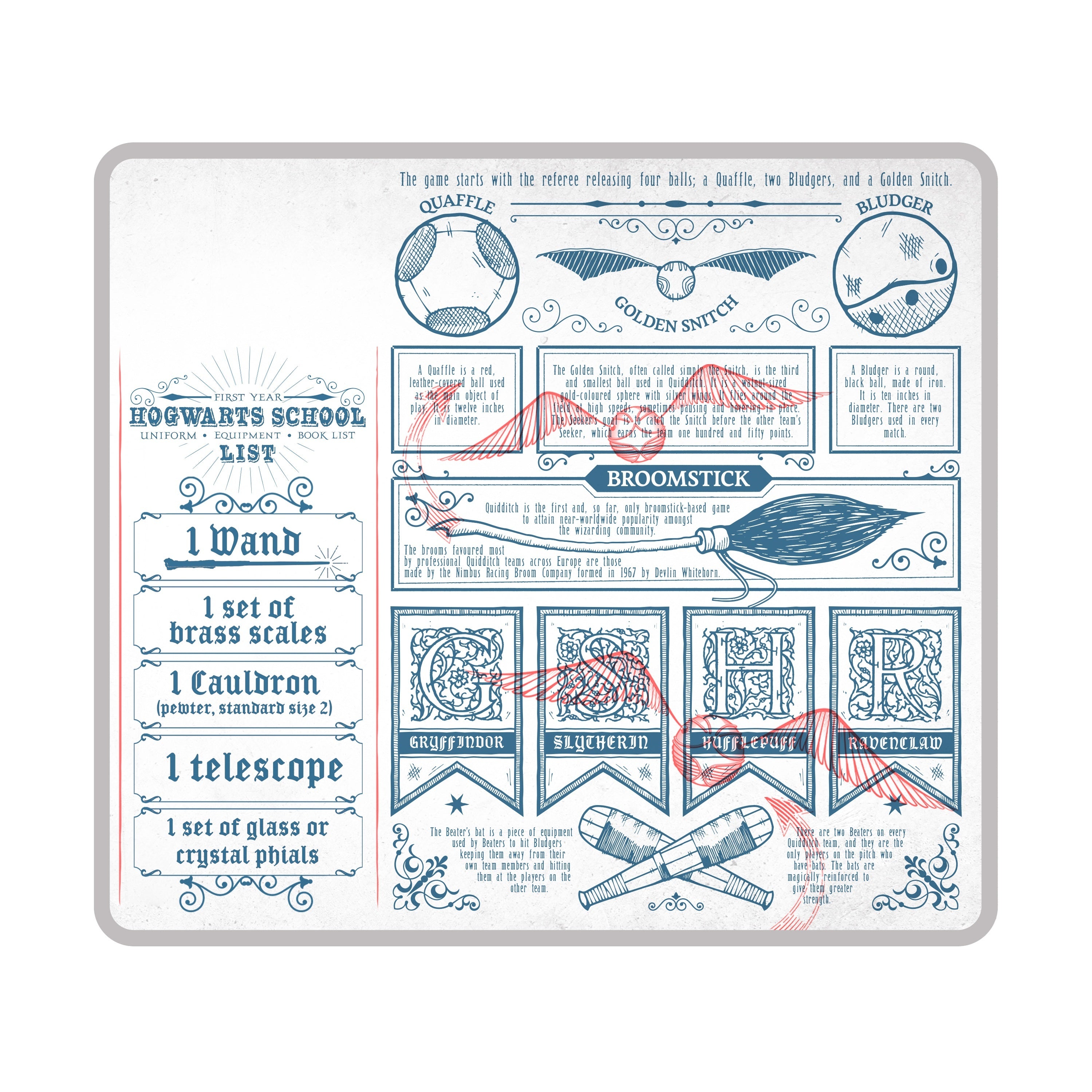 Lexip X Warner Bros Harry Potter Mousepad, Size L (45x40 cm)
